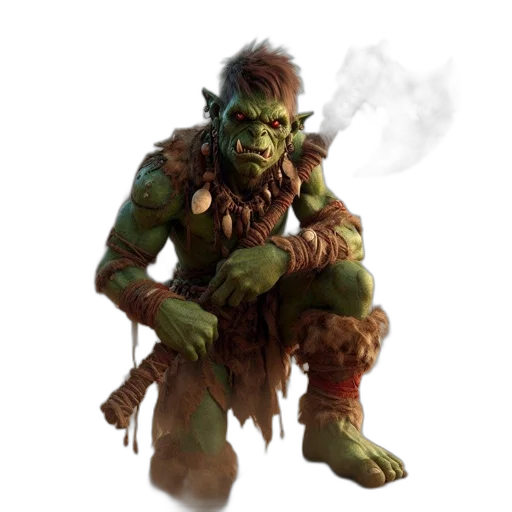 creature, staff, concept art, fantasy art transparent PNG cut-out
