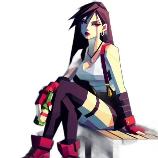 pixel art, concept art, cyberpunk, fantasy art transparent PNG cut-out