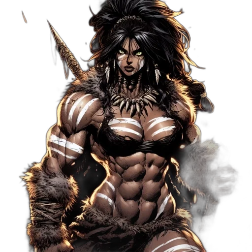 comic book art, concept art, fantasy art, fierce transparent PNG cut-out