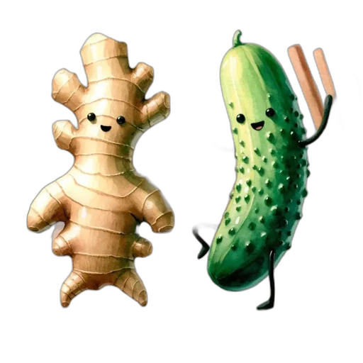food, animal, 3d render, concept art transparent PNG cut-out