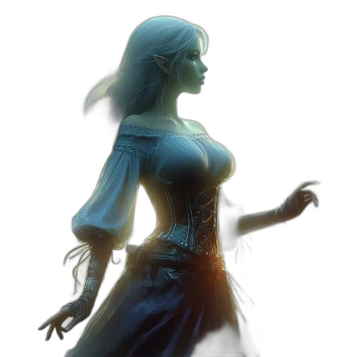 dress, concept art, fantasy art, 3d render transparent PNG cut-out