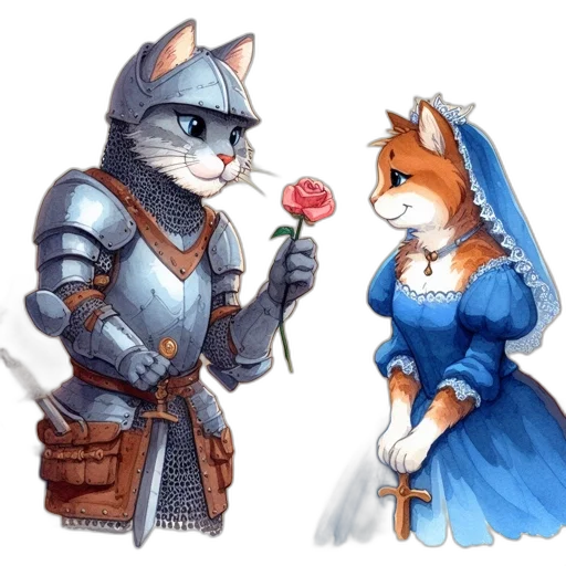 fantasy art, watercolor, concept art, pixel art transparent PNG cut-out