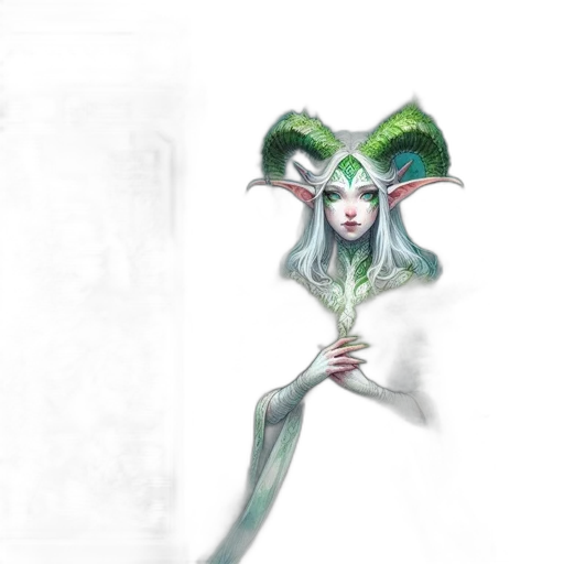 creature, staff, mask, dragon transparent PNG cut-out