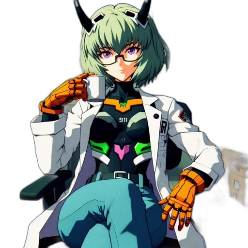 staff, robot, jacket, weapon transparent PNG cut-out