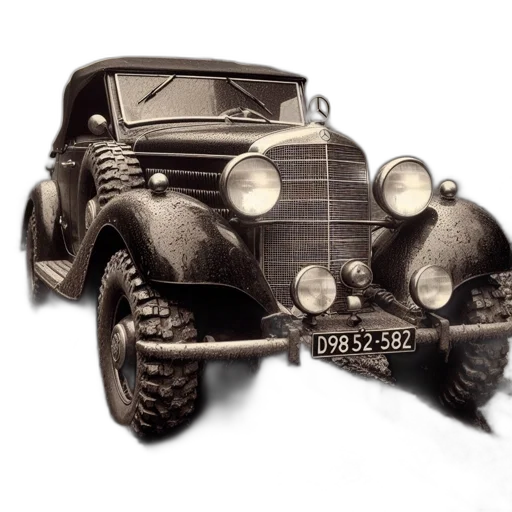 car, weapon, photorealistic, 3d render transparent PNG cut-out