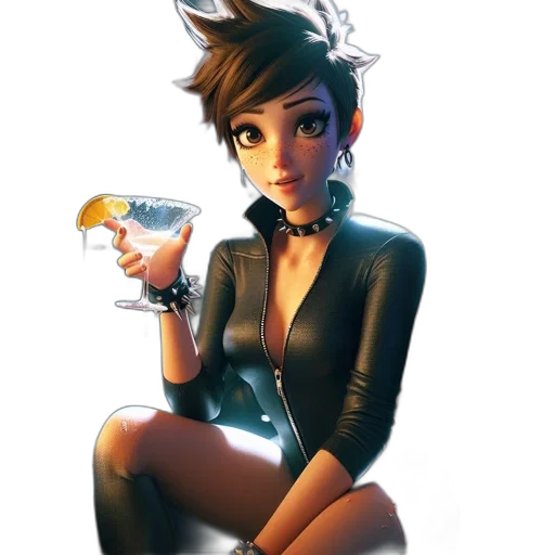 jacket, dress, staff, weapon transparent PNG cut-out