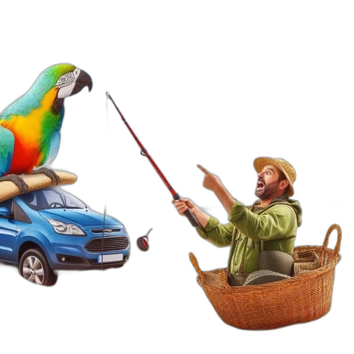car, animal, concept art, 3d render transparent PNG cut-out