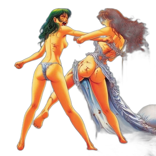 concept art, fantasy art, comic book art, pixel art transparent PNG cut-out
