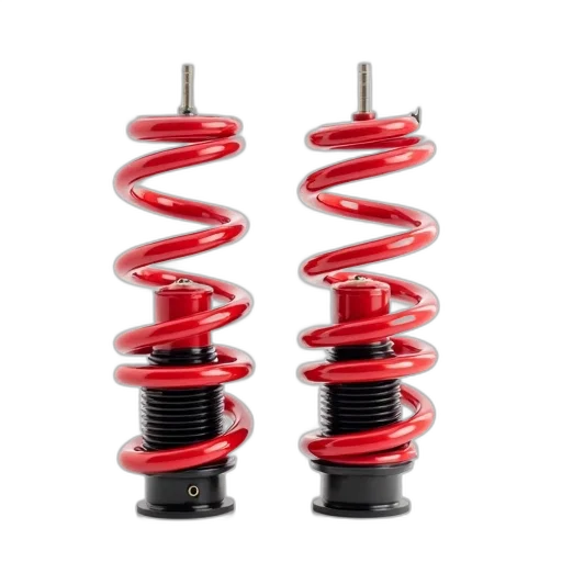pair, red, coil, springs transparent PNG cut-out