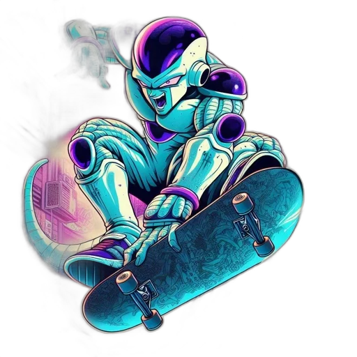 robot, concept art, vaporwave, cyberpunk transparent PNG cut-out