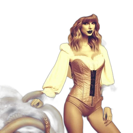 dress, concept art, comic book art, fantasy art transparent PNG cut-out