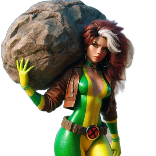 jacket, hair, creature, weapon transparent PNG cut-out