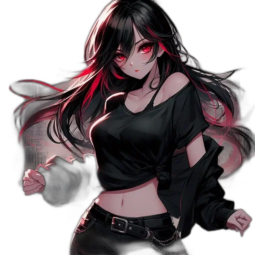 jacket, weapon, dress, anime transparent PNG cut-out