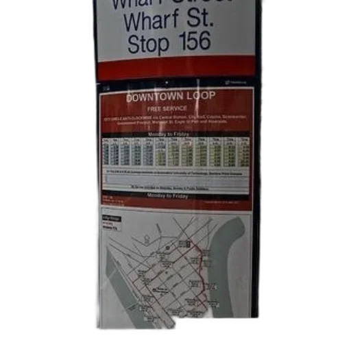 city street, bus, stop, sign transparent PNG cut-out