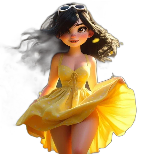 dress, fantasy art, concept art, 3d render transparent PNG cut-out