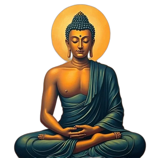 photorealistic, concept art, pixel art, buddha transparent PNG cut-out