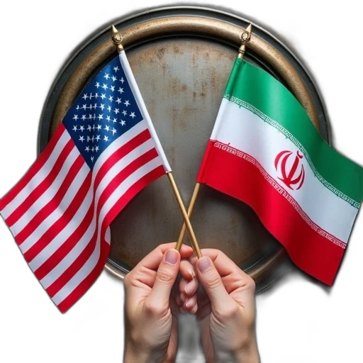 two, hands, holding, flag transparent PNG cut-out