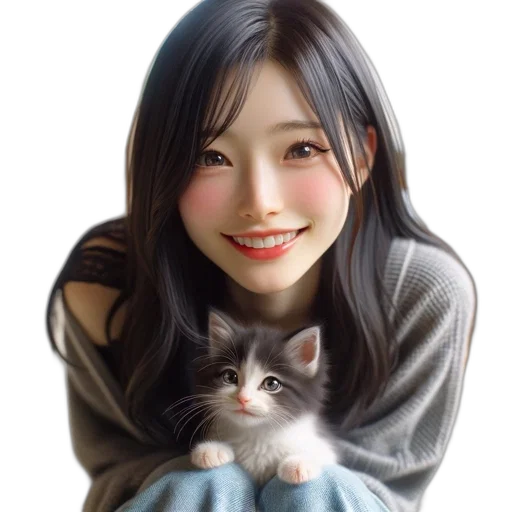 animal, creature, face, oil painting transparent PNG cut-out