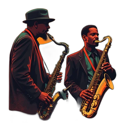 concept art, poster, solos, jazz transparent PNG cut-out