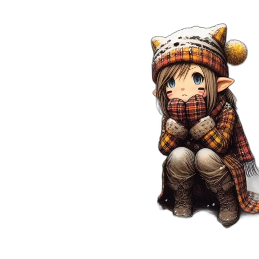 hat, staff, pixel art, fantasy art transparent PNG cut-out