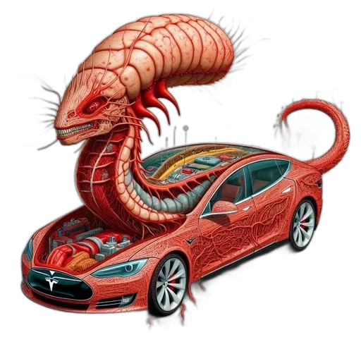 car, dragon, animal, creature transparent PNG cut-out