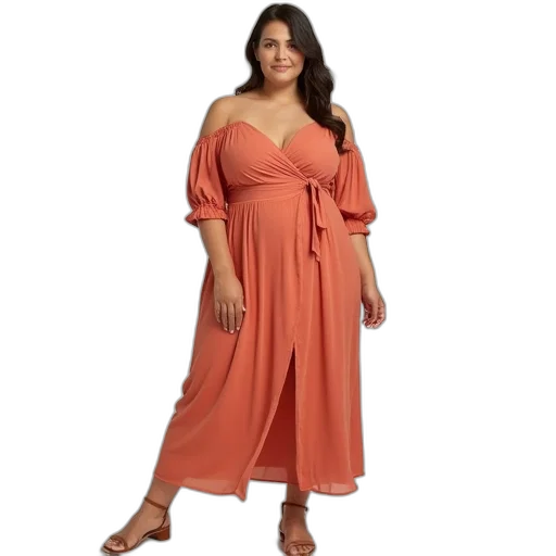 dress, earth tones, boose, womens transparent PNG cut-out