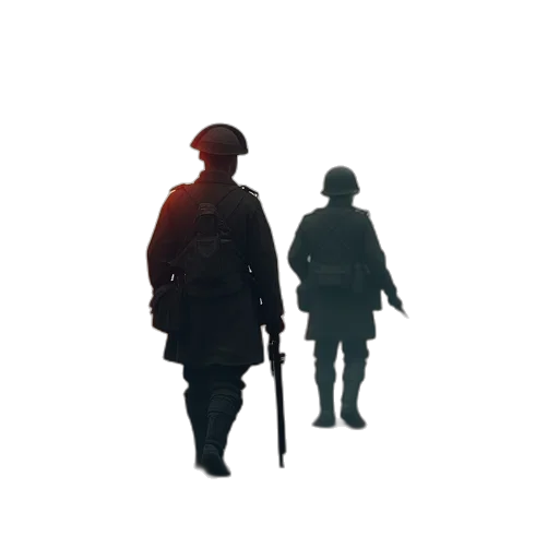 weapon, hat, staff, jacket transparent PNG cut-out