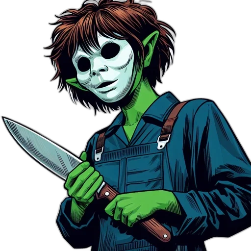 staff, mask, weapon, face transparent PNG cut-out