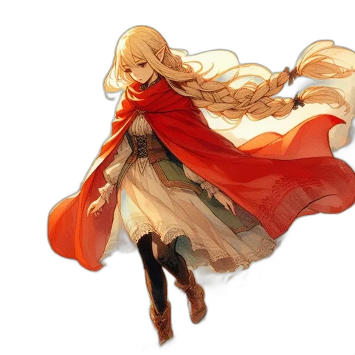 dress, dragon, sword, staff transparent PNG cut-out