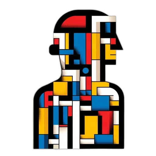 face, crown, robot, pixel art transparent PNG cut-out