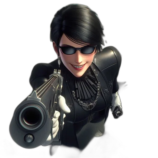 weapon, jacket, staff, face transparent PNG cut-out