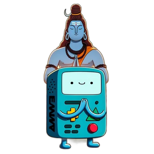 robot, staff, cartoon, concept art transparent PNG cut-out