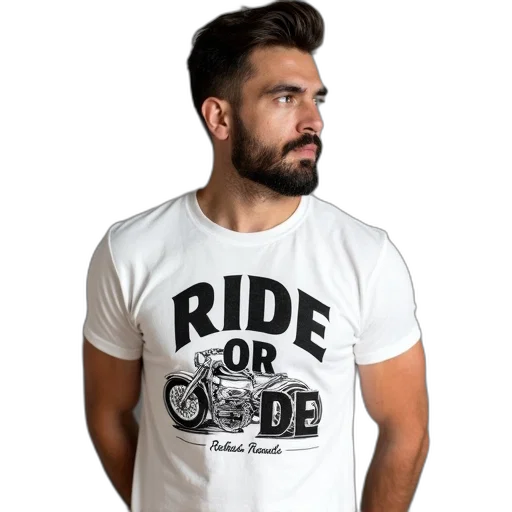 man, wearing, white, t-shirt transparent PNG cut-out