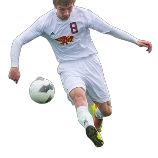 photorealistic, soccer, player, white transparent PNG cut-out