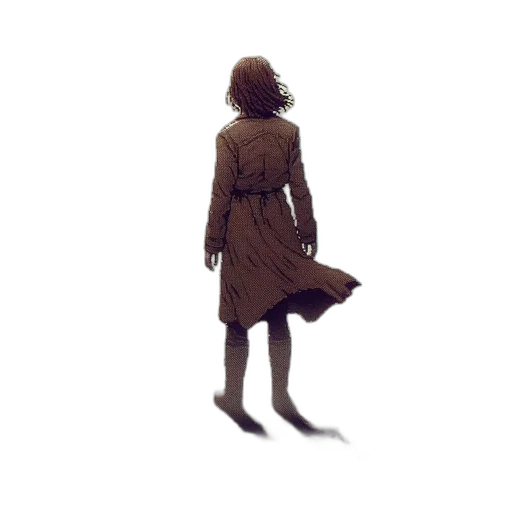 dress, creature, robot, staff transparent PNG cut-out