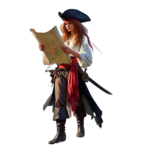 staff, jacket, hat, weapon transparent PNG cut-out