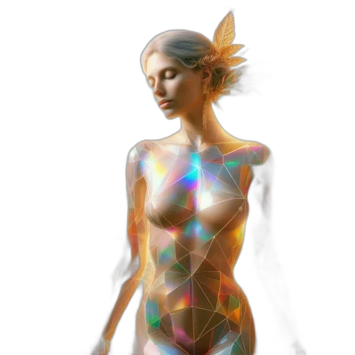 dress, jewelry, robot, 3d render transparent PNG cut-out