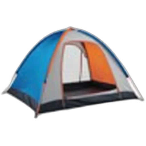 umbrella, 3d render, blue, orange transparent PNG cut-out