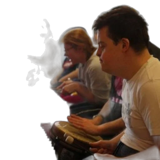 staff, group, people, playing transparent PNG cut-out