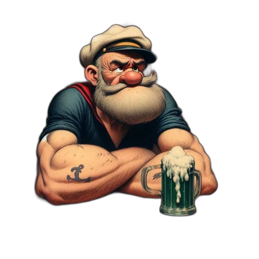 hat, bottle, staff, pixel art transparent PNG cut-out
