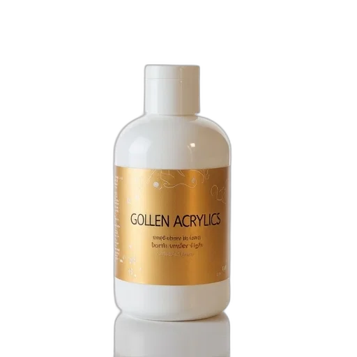 bottle, golden, white, container transparent PNG cut-out