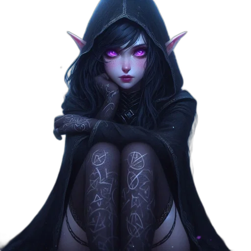 dress, staff, mask, fantasy art transparent PNG cut-out
