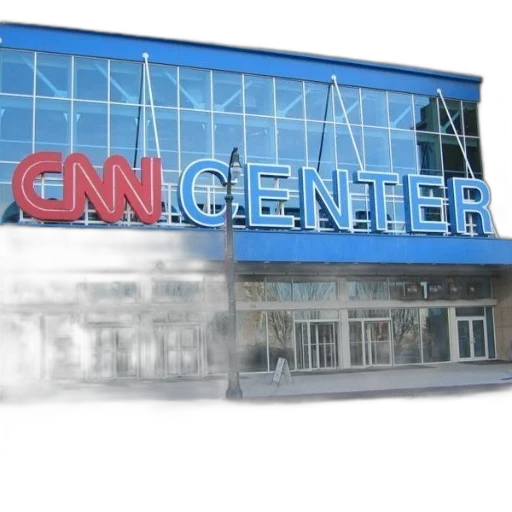 building, 3d render, cnn, center transparent PNG cut-out