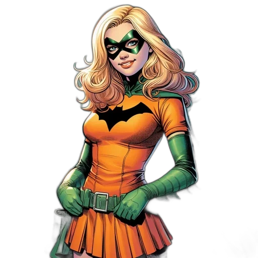 comic book art, concept art, cartoon, green transparent PNG cut-out
