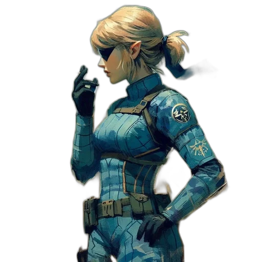robot, jacket, weapon, staff transparent PNG cut-out