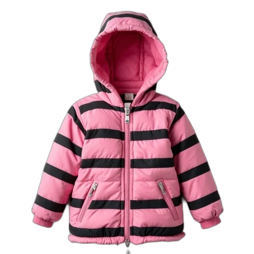 jacket, pink, black, stripe transparent PNG cut-out
