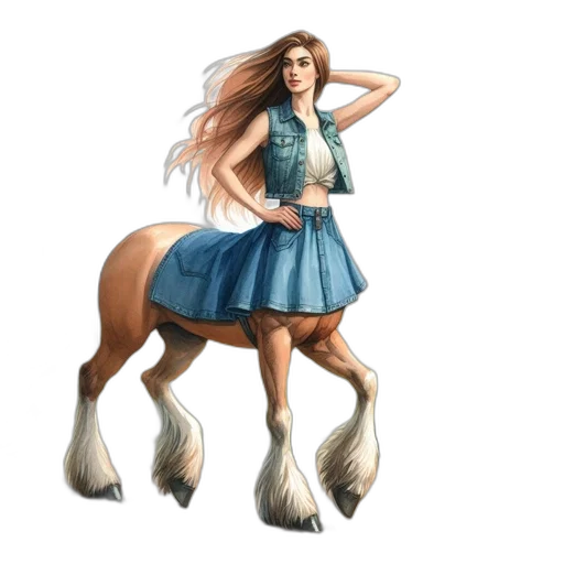 dress, hair, animal, creature transparent PNG cut-out
