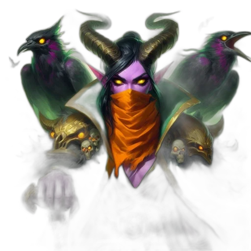 mask, dragon, staff, concept art transparent PNG cut-out