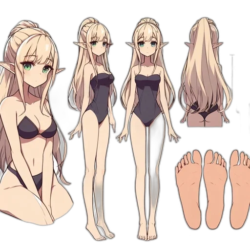 hair, creature, dress, concept art transparent PNG cut-out