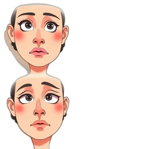 face, mask, hair, crown transparent PNG cut-out